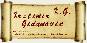 Krstimir Gidanović vizit kartica